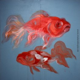 Fliegen zum Mond - Goldfisch-