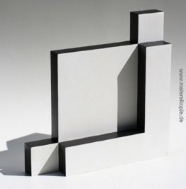 Weiß und Schwarz Skulptur