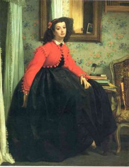 Porträt von Fräulein. L.L. (Junge Dame in einer roten Jacke)