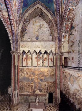 Blick auf den Fresken im linken Querschiff