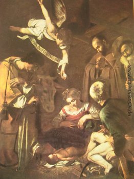Geburt Christi mit St. Franziskus und St. Lawrence