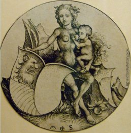 Wilde Frau mit Schild Wilde Frau mit Schild