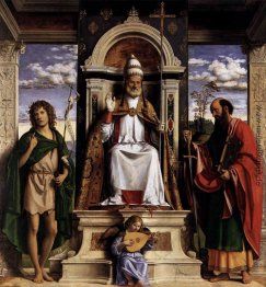 St. Peter Enthroned mit Saints St. Peter Enthroned mit Saints