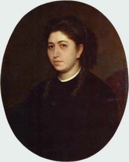 Portrait einer jungen Frau im schwarzen Samt gekleidet
