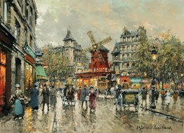 Le Moulin Rouge Place Blanche a Montmartre