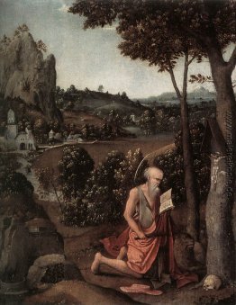 Felsige Landschaft mit Heiligen Hieronymus