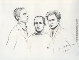 Portrait von drei Malern (Kukriniksi). M.V. Kupriyanov, P. N. Kr