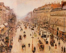 Boulevard Montmartre Morgen, Graues Wetter Boulevard Montmartre Morgen, Graues Wetter
