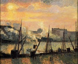 Quay in Rouen Sunset Quay in Rouen Sunset