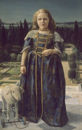 Mädchen mit einem kleinen Schaf (Mädchen im Renaissance-Kostüm) Mädchen mit einem kleinen Schaf (Mädchen im Renaissance-Kostüm)