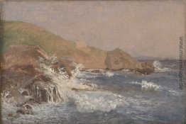 Raues Meer auf einer felsigen Küste Raues Meer auf einer felsigen Küste