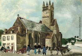 Kirche und Markt, Bretagne Kirche und Markt, Bretagne