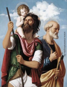 St. Christopher mit dem Jesuskind und dem Peters St. Christopher mit dem Jesuskind und dem Peters