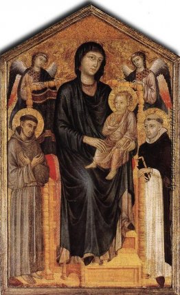 Thronende Maria mit Kind, Heiligen Franziskus, St. Domenico und Thronende Maria mit Kind, Heiligen Franziskus, St. Domenico und