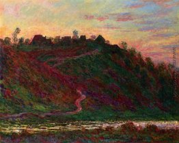 Das Dorf La Roche-Blond, Sonnenuntergang Das Dorf La Roche-Blond, Sonnenuntergang