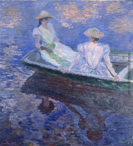 Junge Mädchen in einem Ruderboot Junge Mädchen in einem Ruderboot