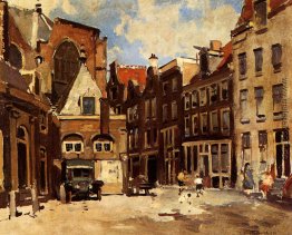 Ein Townscene mit Kindern zu spielen, Haarlem Ein Townscene mit Kindern zu spielen, Haarlem