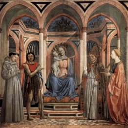 Madonna und Kind mit St. Lucia, St. Franziskus, St. Nikolaus und Madonna und Kind mit St. Lucia, St. Franziskus, St. Nikolaus und