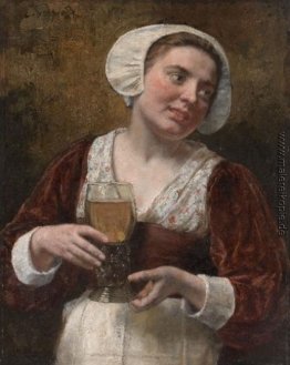 Eine junge Frau mit einem Weinglas Eine junge Frau mit einem Weinglas