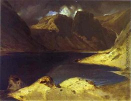 Ein See-Szene Effekt von einem Sturm Ein See-Szene Effekt von einem Sturm