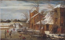 Winter-Szene mit Skatern Winter-Szene mit Skatern