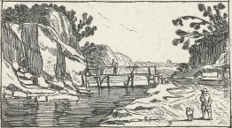 Rocky Landschaft mit Straße entlang des Flusses Rocky Landschaft mit Straße entlang des Flusses