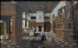 Halle mit dem Gleichnis von Lazarus und dem reichen Mann (Lukas Halle mit dem Gleichnis von Lazarus und dem reichen Mann (Lukas