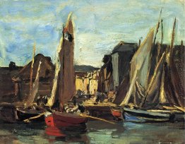 Die Einfahrt in den Hafen von Honfleur Die Einfahrt in den Hafen von Honfleur