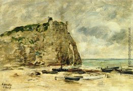 Etretat, Auf den Strand und die Felsen von Aval Etretat, Auf den Strand und die Felsen von Aval