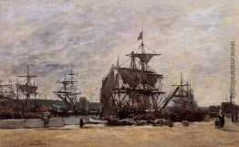 Deauville, angekoppelten Boote Deauville, angekoppelten Boote