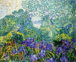 Landschaft mit Schwertlilien Violette Landschaft mit Schwertlilien Violette