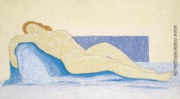 Frau auf einem blauen Divan Frau auf einem blauen Divan