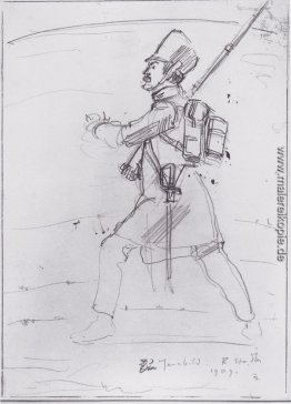 Füsilier Marschieren auf der linken Seite Füsilier Marschieren auf der linken Seite