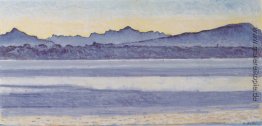 Genfersee mit Mont Blanc im Morgenlicht Genfersee mit Mont Blanc im Morgenlicht
