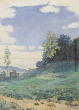 Landschaft mit zwei kleinen Bäumen Landschaft mit zwei kleinen Bäumen