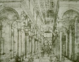 Perspektivische Zeichnung zur Kirche Santo Spirito in Florenz Perspektivische Zeichnung zur Kirche Santo Spirito in Florenz