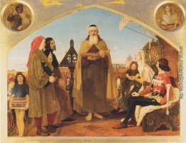 John Wycliffe Lesen seiner Übersetzung der Bibel, um John of Gau John Wycliffe Lesen seiner Übersetzung der Bibel, um John of Gau
