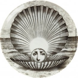 Theme & Variation Dekorplatte # 274 (Gesicht im Clamshell) Theme & Variation Dekorplatte # 274 (Gesicht im Clamshell)