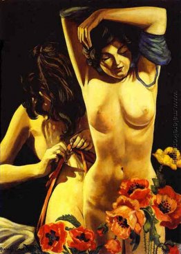 Zwei Frauen mit Mohnblumen Zwei Frauen mit Mohnblumen