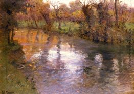 Ein Obstgarten am Ufer eines Flusses Ein Obstgarten am Ufer eines Flusses