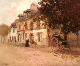 Ein Dorf-Straße in Frankreich Ein Dorf-Straße in Frankreich