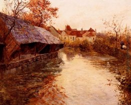 Ein Morgen-Fluss-Szene Ein Morgen-Fluss-Szene