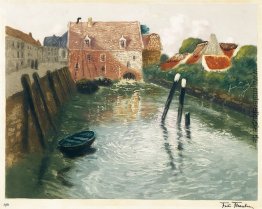 Kanal mit Watermill Kanal mit Watermill