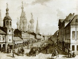Blick auf Moskvoretskaya Street, Zaryadye, Moskau Blick auf Moskvoretskaya Street, Zaryadye, Moskau