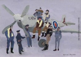 Eine Gruppe von polnischen Piloten Eine Gruppe von polnischen Piloten