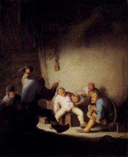 Bauern, Trinken und Musik in einer Scheune Bauern, Trinken und Musik in einer Scheune