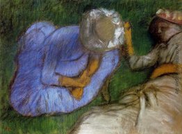 Junge Frauen ruht in einem Feld Junge Frauen ruht in einem Feld