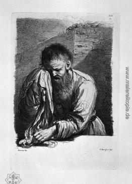 Alte Weinende (halbe Länge) von Guercino Alte Weinende (halbe Länge) von Guercino