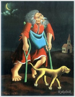 Bettler auf Krücken Bettler auf Krücken