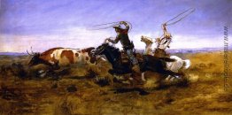 OH Cowboys einen Ochsen roping OH Cowboys einen Ochsen roping